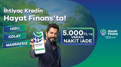 Hayat Finans’tan 5000 TL’ye kadar nakit iade ve masrafsız kredi