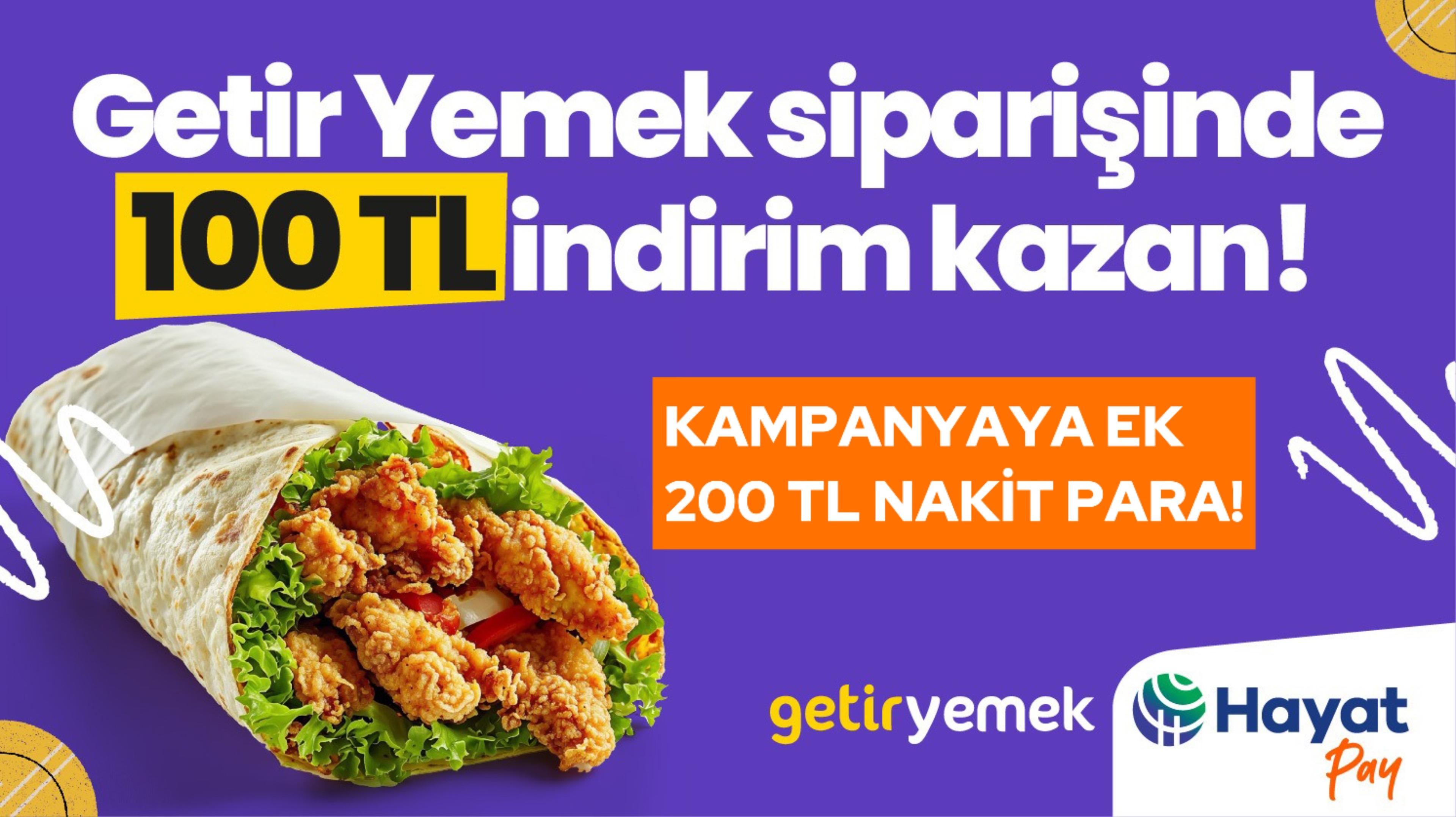 Premium Hesaplılara Getir Yemek'ten 100 TL Kampanyası